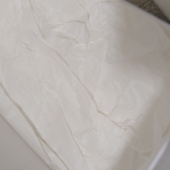 Manolo Blahnik Electric Blue Open Toe Stiletto Heel Rosettado Sandals Size 38 - Picture 12 of 13